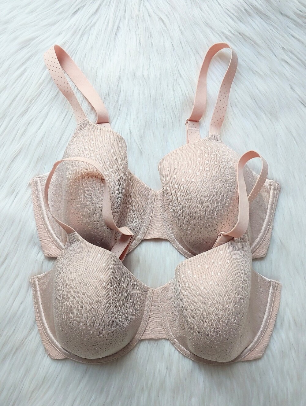 Wacoal Back Appeal Lightly-Lined Molded T-Shirt Bras, light nude pink 34G, 38G